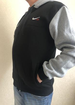 Батник с капюшоном для подростка на флисе Серый на 14-16 лет