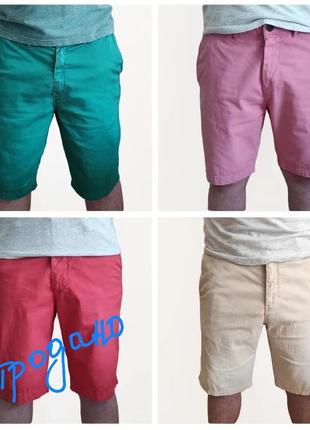 Стильные мужские шорты, классический стиль, зеленые, розовые, ...