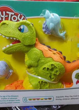 Набір тіста для ліплення Динозаврик SM8041 Дитячий ігровий наб...