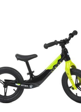 Беговел детский Profi Kids LMG1255-2 салатовый, 12 дюймов