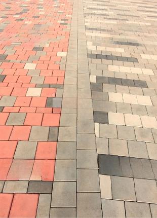 Тротуарная плитка и брусчатка 40мм. Цвет и форма в ассортименте