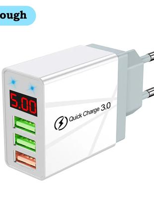 Сетевое зарядное устройство для быстрой зарядки 3 port USB / L...