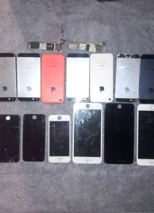 Лот iPhone 5s,5c,6+,6, дисплеї,корпуса,плати,камери, кноп Home.