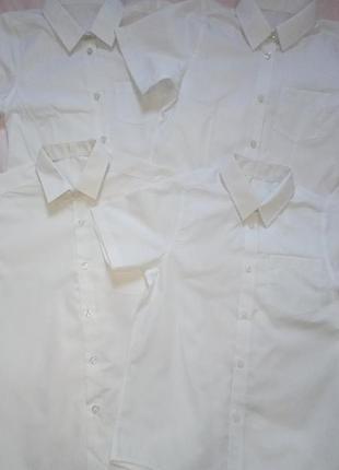 Белые рубашки с коротким рукавом