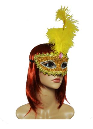 Венецианская маска Летиция (30см) золотая