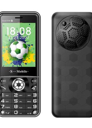 S-Mobile FIFA2022 Телефон кнопочный, черный (microUSB, фонарик...