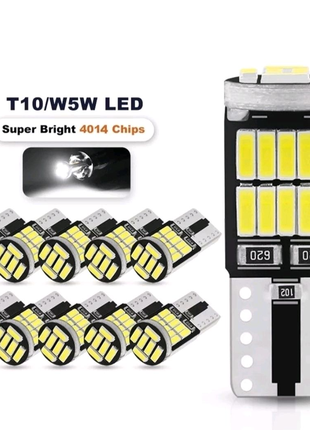 LED T10/w5w 26SMD-4014 canbus 10шт-250грн. Білий  для авто