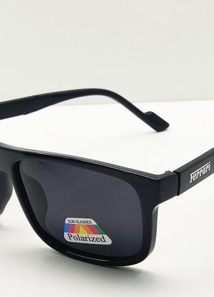 Черные мужские солнцезащитные очки линза поляризационная