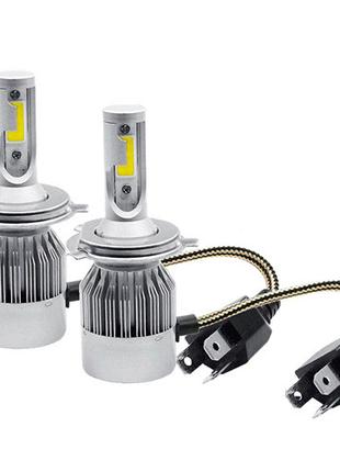 Лампы светодиодные автомобильные C6 H4 P43T 12В 72Вт 7600лм