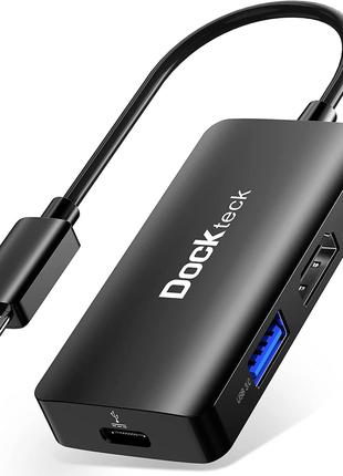 Dockteck USB C Hub 100W PD, адаптер USB-C Hub 3 в 1 с 4K 60Hz ...