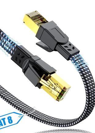 SWECENT CAT 8 Ethernet-кабель 10 м,плоский гигабитный Ethernet...