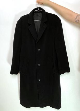 Черное женское пальто pierre cardin (100%: шерсть и кашемир)