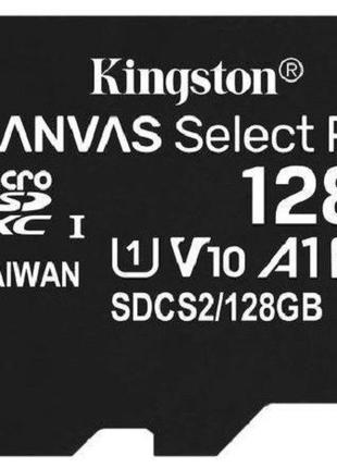 Карта пам'яті MicroSD 128Gb Kingston Canvas Select Plus C10 10...