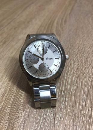 TIME Quartz Чоловічий годинник із хронографом із неіржавкої сталі