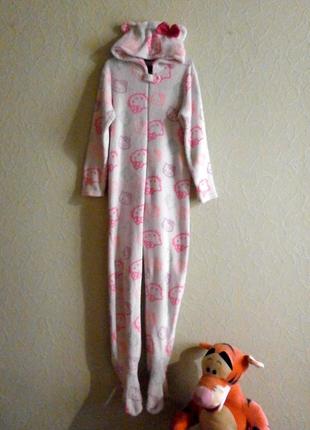 Пижама теплая кигуруми слип для девочки 9-10лет