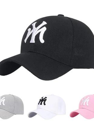 Бейсболка, кепка в стиле new york yankees 4 цвета, белая янкос