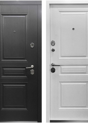 Вхідні двері ПУ-ЗК-198 Сіра/Біла текстура/двери, дверь под заказ