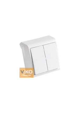 Выключатель 2-кл. белый ViKO Vera