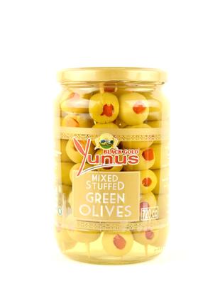 Оливки зеленые фаршированные на шпажках Yunus 700 г (Турция)