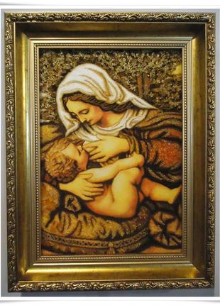 Ікона з бурштину Годуюча і-100 Ікона Божої Матері Гранд Презен...