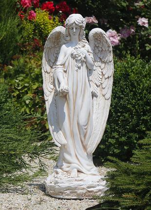 Садовая фигура Ангел с розой 76х31х28 см Гранд Презент ССП1200...