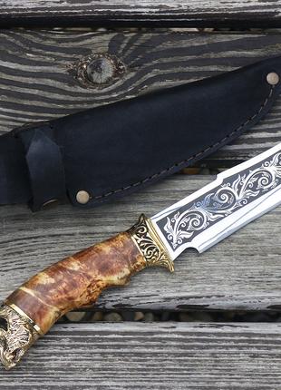 Охотничий нож Кабан бронза ручной работы Гранд Презент Н021
