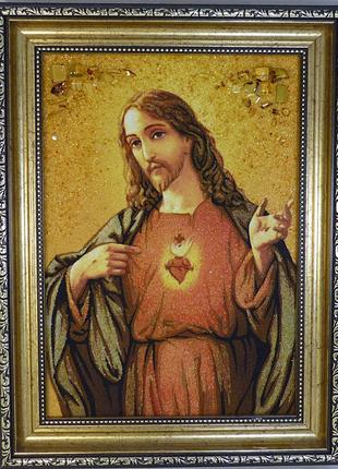 Ікона з бурштину Ісус Христос і-16 Господь Вседержитель Гранд ...
