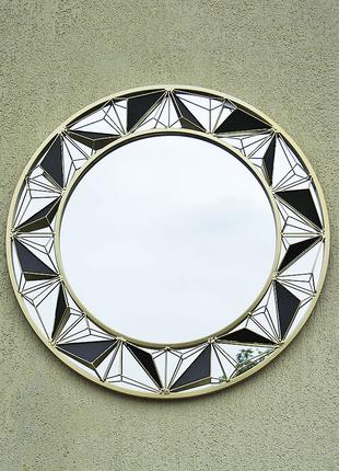 Настенное зеркало "Колесо удачи" из стекла и металла Гранд Пре...
