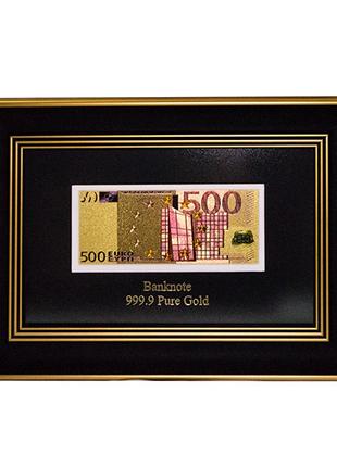 Панно "Банкнота 500 EUR (евро) Евросоюз" золото 33*23 см Гранд...