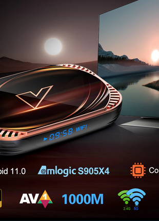 VONTAR X4 Amlogic S905X4 Smart TV Box Android 11,  4/32 ГБ.