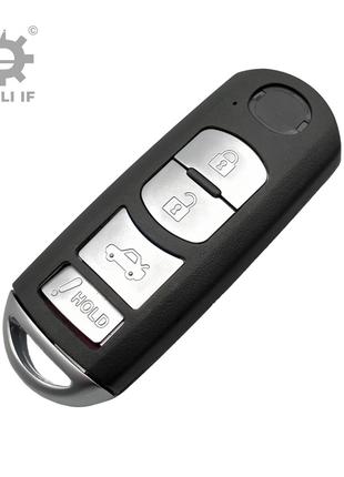 Смарт ключ брелок заготовка ключа 5 Mazda 3 кнопки panic SKE13E01