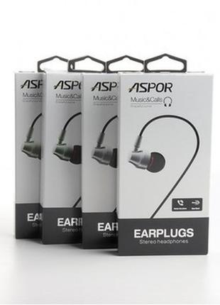 Навушники з мікрофоном Aspor A203- графітовий 965010