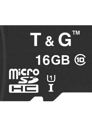 Карта памяти MicroSDHC 16GB UHS-I Class 10 T&G; (TG-16GBSD10U1...