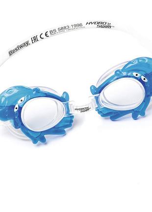 Детские очки для плавания "Бегемот" Bestway 21047, размер S (3...