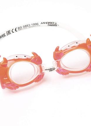Детские очки для плавания "Краб" Bestway 21047, размер S (3+),...