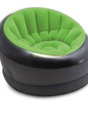 Надувное кресло Intex 66582, 112 х 109 х 69 см, зеленое