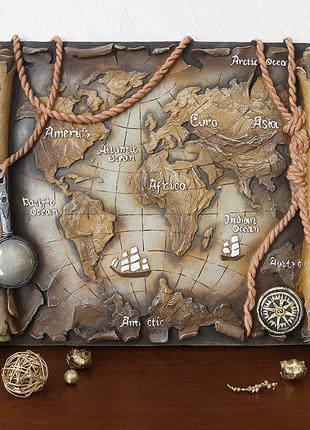 Дева Древняя карта мира Гранд Презент КР 913 цветная