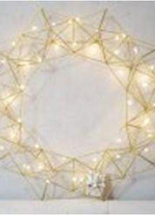 Венок Рождественский 50 см LED гирлянда 50 лампочек Гранд През...