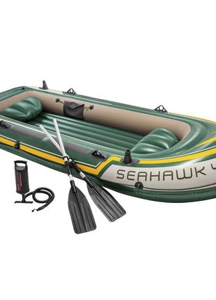 Чотиримісний надувний човен Intex 68351 Seahawk 4 Set, 351 х 1...
