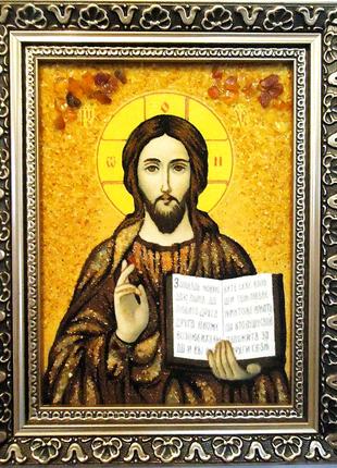 Ікона з бурштину Ісус Христос і-14 Господь Вседержитель Гранд ...