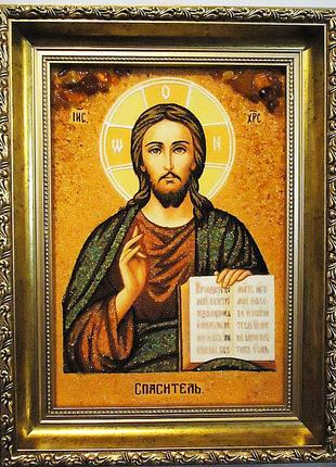 Ікона з бурштину Ісус Христос і-06 Господь Вседержитель Гранд ...