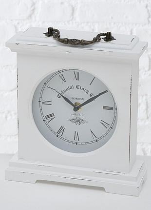Часы Бетти МДФ с эффектом старины белый h24 L21см Гранд Презен...