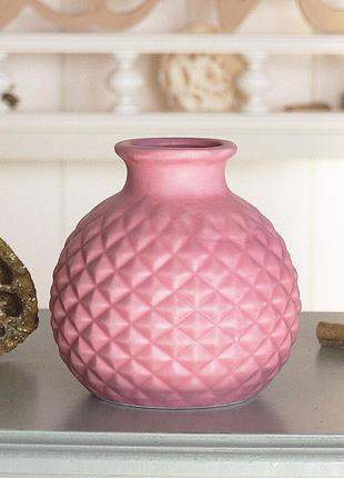 Декоративная ваза керамика темно-розовый ромб h11см Гранд През...