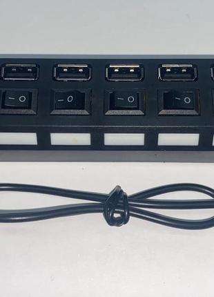 USB HUB на 7 портов с переключателем для ПК