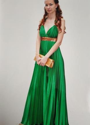 Платье вечернее зеленое платье