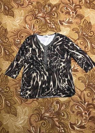 Легкая блуза в  леопардовый принт
