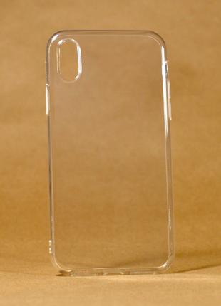 Прозрачный защитный чехол на Iphone X TPU Transparent 1,2mm