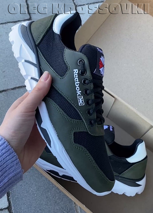 Reebok classic green  чоловічі шкіряні кросівки