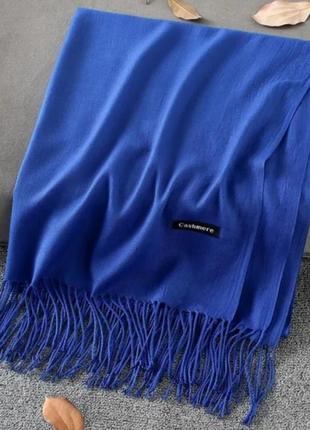 Шарф женский демисезонный синий платок