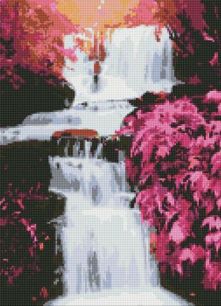 Набор Алмазная мозаика вышивка Тропический водопад на подрамни...